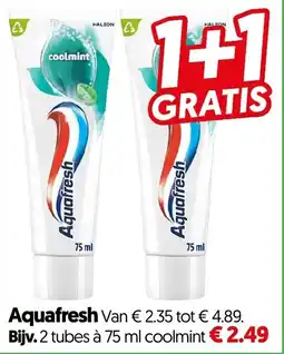 Dekamarkt Aquafresh Tandpasta aanbieding