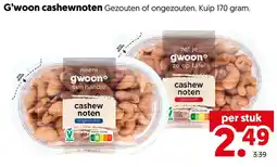 Dekamarkt G'woon cashewnoten aanbieding