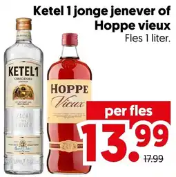 Dekamarkt Ketel 1 jonge jenever of Hoppe vieux aanbieding