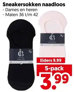 Dekamarkt Sneakersokken naadloos aanbieding