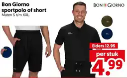 Dekamarkt Bon Giorno sportpolo of short aanbieding