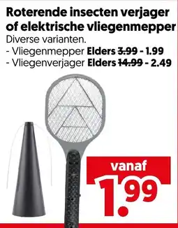 Dekamarkt Roterende insecten verjager of elektrische vliegenmepper aanbieding