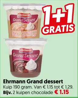 Dekamarkt Ehrmann Grand dessert aanbieding