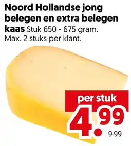 Dekamarkt Noord Hollandse jong belegen en extra belegen kaas aanbieding