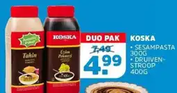 Sahan Supermarkten koska sesampasta 300g druivenstroop 400g aanbieding