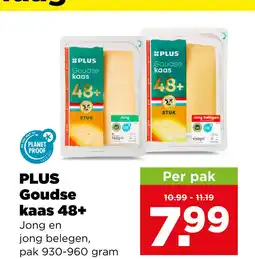 PLUS PLUS Goudse kaas 48+ aanbieding