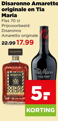 PLUS Disaronno Amaretto originale en Tia Maria aanbieding