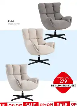 Profijt Meubel Ordini Draaifauteuil aanbieding