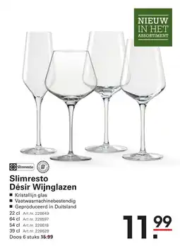 Sligro Slimresto Désir Wijnglazen aanbieding