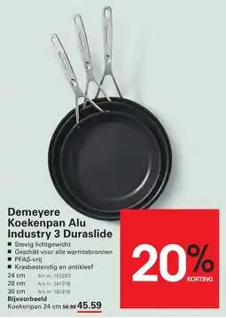 Sligro Demeyere Koekenpan Alu Industry 3 Duraslide aanbieding