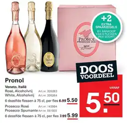 Sligro Pronol Prosecco DOC Rosé aanbieding