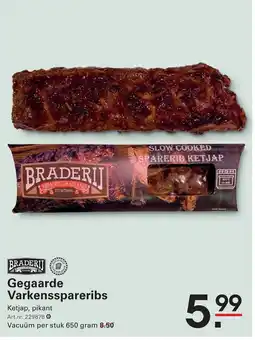 Sligro Braderij Gegaarde Varkensspareribs aanbieding