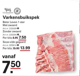 Sligro Kaldenberg Varkensbuikspek aanbieding