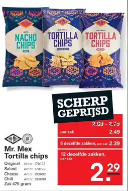 Sligro Mr. Mex Tortilla chips aanbieding