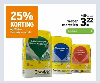 GAMMA Weber Mortelen 25% Korting aanbieding