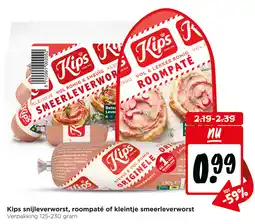 Jumbo Kips snijleverworst, roompaté of kleintje smeerleverworst aanbieding
