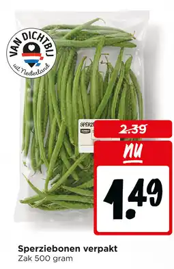 Jumbo Sperziebonen verpakt aanbieding