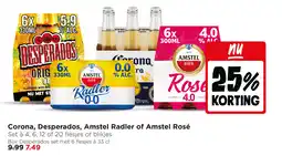 Jumbo Corona, Desperados, Amstel Radler of Amstel Rosé aanbieding