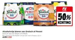 Jumbo Alcoholvrije bieren van Grolsch of Peroni aanbieding