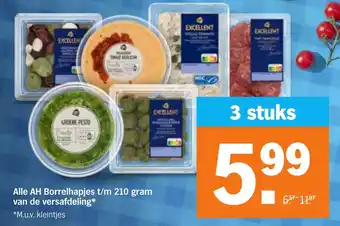 Albert Heijn Alle AH Borrelhapjes aanbieding