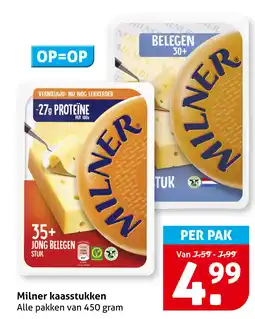 Hoogvliet Milner kaasstukken aanbieding
