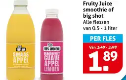 Hoogvliet Fruity Juice smoothie of big shot aanbieding