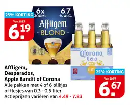 Hoogvliet Affligem, Desperados, Apple Bandit of Corona aanbieding