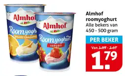 Hoogvliet Almhof roomyoghurt aanbieding