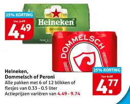 Hoogvliet Heineken, Dommelsch of Peroni aanbieding