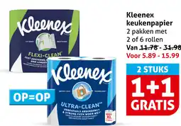 Hoogvliet Kleenex keukenpapier aanbieding
