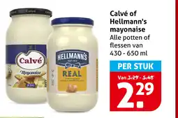 Hoogvliet Calvé of Hellmann's mayonaise aanbieding