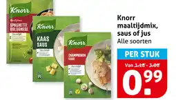 Hoogvliet Knorr maaltijdmix, saus of jus aanbieding