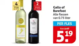 Hoogvliet Gallo of Barefoot aanbieding