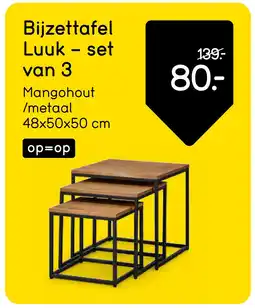 Leen Bakker Bijzettafel Luuk aanbieding