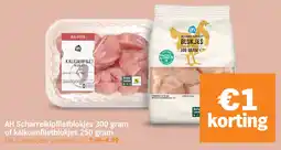 Albert Heijn AH Scharrelkipfiletblokjes 300 g of kalkoenfiletblokjes 250 g aanbieding