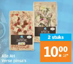 Albert Heijn Alle AH Verse pinsa's aanbieding
