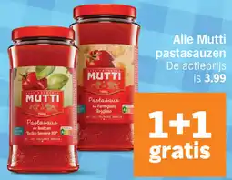 Albert Heijn Alle Mutti pastasauzen aanbieding
