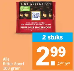 Albert Heijn Alle Ritter Sport aanbieding