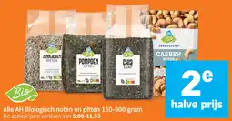 Albert Heijn Alle AH Biologisch noten en pitten aanbieding