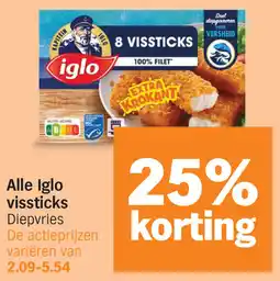 Albert Heijn Alle Iglo vissticks aanbieding