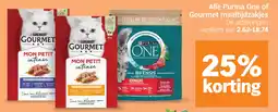 Albert Heijn Alle Purina One of Gourmet maaltijdzakjes aanbieding