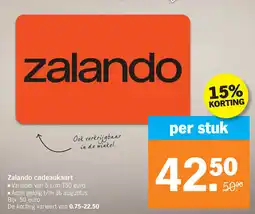 Albert Heijn Zalando cadeaukaart aanbieding