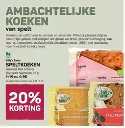 Ekoplaza Billy's Farm Speltkoeken aanbieding