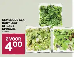 Ekoplaza gemengde sla, baby leaf of baby-spinazie aanbieding