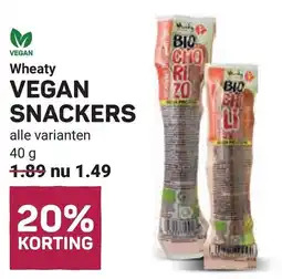 Ekoplaza Wheaty VEGAN SNACKERS aanbieding