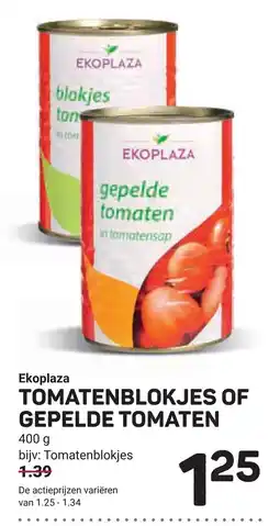 Ekoplaza Ekoplaza tomatenblokjes of gepelde tomaten aanbieding