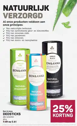 Ekoplaza Ben & Anna DEOSTICKS aanbieding
