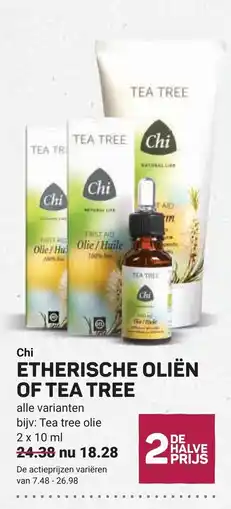 Ekoplaza Chi etherische oliën of tea tree aanbieding