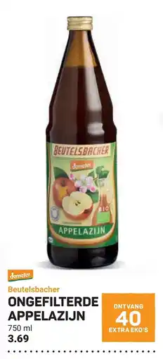 Ekoplaza Beutelsbacher ongefilterde appelazijn aanbieding