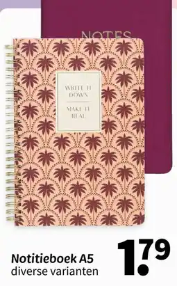 Wibra Notitieboek aanbieding